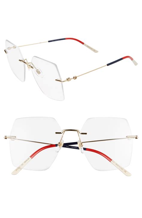 gold gucci eyeglass frames|gucci eyeglasses rimless.